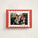 "Risograph Stamp" - Holiday Cards in Cherry by Sabrina Excene - Front