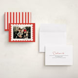 "Risograph Stamp" - Holiday Cards in Cherry by Sabrina Excene - Assembled