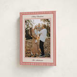"Little Stripes" - Holiday Cards in Ruby by Annie Shapiro - Folded Card