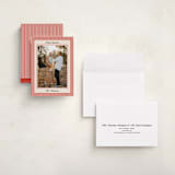 "Little Stripes" - Holiday Cards in Ruby by Annie Shapiro - Assembled