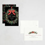"Festive Holiday" - Holiday Cards in Holly Berry by Susan Moyal - Assembled