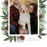 "Merry Holiday Greenery" - Holiday Cards in Holly by Brooke Chandler - Detail