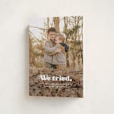 "We tried." - Holiday Cards in Snowy Night by Itsy Belle Studio - Folded Card