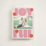 "pop joy" - Holiday Cards in Candied Grapefruit by Lori Wemple - Front