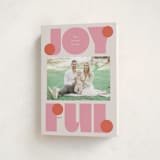"pop joy" - Holiday Cards in Candied Grapefruit by Lori Wemple - Folded Card