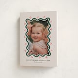 "Good Tidings & Great Joy" - Holiday Cards in Holly Berry by Rachel Mattern - Folded Card