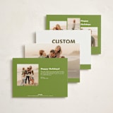 "Landscape Custom" - Holiday Cards in Charcoal by Minted Custom - Back of Card Options