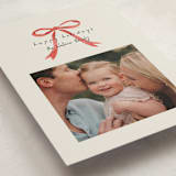 "Painted Bow" - Holiday Cards in Peppermint by Laura Hankins - Detail