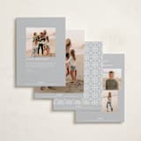 "Merry Monoline" - Holiday Cards in Snowfall by Melanie Kosuge - Back of Card Options