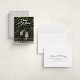 "Merry Monoline" - Holiday Cards in Snowfall by Melanie Kosuge - Assembled