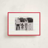 "Framed in Stripes" - Holiday Cards in Holly by Poised Avenue - Front