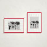 "Framed in Stripes" - Holiday Cards in Holly by Poised Avenue - Photo Orientation Options