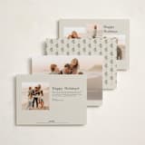 "Block Print Holiday" - Holiday Cards in Evergreen Berry by Chelsea Petaja - Back of Card Options