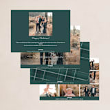 "The Family" - Holiday Cards in Spruce by Lea Delaveris - Back of Card Options