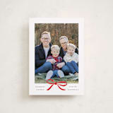 "Crimson Bow" - Holiday Cards in Crimson by Olivia Kanaley Inman - Front