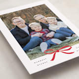 "Crimson Bow" - Holiday Cards in Crimson by Olivia Kanaley Inman - Detail