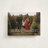 "Festive Ampersand" - Holiday Cards in Snow by Meggy Masters - Front