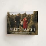 "Festive Ampersand" - Holiday Cards in Snow by Meggy Masters - Folded Card