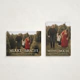 "Festive Ampersand" - Holiday Cards in Snow by Meggy Masters - Photo Orientation Options