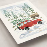 "Rocky Road Christmas" - Holiday Cards in Cardinal by Paper Sun Studio - Detail