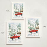 "Rocky Road Christmas" - Holiday Cards in Cardinal by Paper Sun Studio - Formats Available