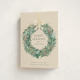 "Natural Wreath" - Holiday Cards in Vanilla by frau brandt - Folded Card