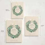 "Natural Wreath" - Holiday Cards in Vanilla by frau brandt - Formats Available
