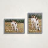 "Minimalist Border" - Holiday Cards in Slate by Stacey Meacham - Photo Orientation Options
