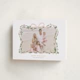 "Ribbonly Frame" - Holiday Cards in Blush by Itsy Belle Studio - Folded Card
