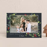 "Festive Ivy" - Holiday Cards in Midnight by Kelly Ventura - Front