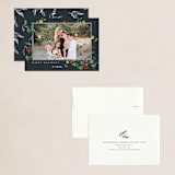 "Festive Ivy" - Holiday Cards in Midnight by Kelly Ventura - Assembled