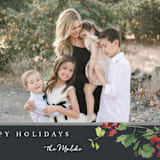 "Festive Ivy" - Holiday Cards in Midnight by Kelly Ventura - Detail