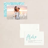 "Aloha" - Holiday Cards in Frost by Pine Street Creative - Assembled