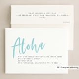 "Aloha" - Holiday Cards in Frost by Pine Street Creative - FREE Recipient Addressing