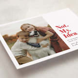 "Not My Idea Pet Card" - Holiday Cards in Bright Red by Penny Eversole - Detail