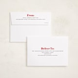 "Not My Idea Pet Card" - Holiday Cards in Bright Red by Penny Eversole - FREE Recipient Addressing