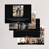 "Winter Leaves and Snow" - Holiday Cards in Midnight by Poppy Wink Design Studio - Back of Card Options