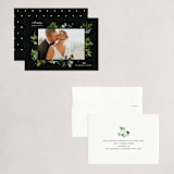 "Winter Leaves and Snow" - Holiday Cards in Midnight by Poppy Wink Design Studio - Assembled