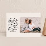 "Hand Lettered Wish" - Holiday Cards in Birch by Julie Murray - Front