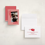 "Angled" - Holiday Cards in Berry by Inkblot Design - Assembled