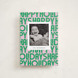 "Letters" - Holiday Cards in Candy by Up Up Creative - Front