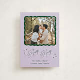 "Squiggle and Stars" - Holiday Cards in Sugar Plum by Lauren Jopling - Front