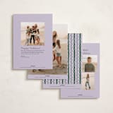 "Squiggle and Stars" - Holiday Cards in Sugar Plum by Lauren Jopling - Back of Card Options
