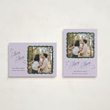 "Squiggle and Stars" - Holiday Cards in Sugar Plum by Lauren Jopling - Photo Orientation Options