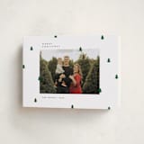 "Scattered Trees" - Holiday Cards in Cotton by Michelle Taylor - Folded Card