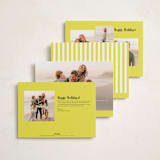 "Bright and Cheery" - Holiday Cards in Lemon by Jenna Holcomb - Back of Card Options