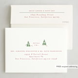 "Little Trees" - Holiday Cards in Candy Cane by Corinne Malesic - FREE Recipient Addressing