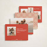 "The Jolly Type" - Holiday Cards in Candy Apple by Studio Suku - Back of Card Options