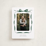 "Bow" - Holiday Cards in Evergreen by Olivia Kanaley Inman - Front