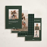 "Bow" - Holiday Cards in Evergreen by Olivia Kanaley Inman - Back of Card Options